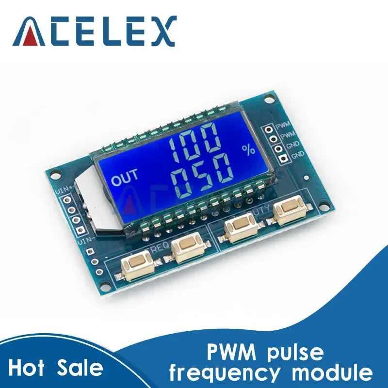 Signal Generator PWM Pulse Frequency Duty Cycle Adjustable Module LCD Display 1Hz-150Khz 3.3V-30V PWM Board Module