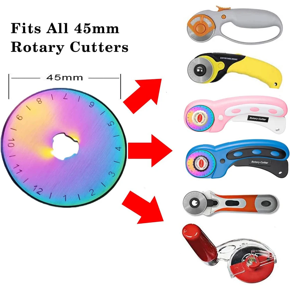 SKS-5 60MM Rotary Cutter Blades 5PCS Premium Spare Replacement Cutting  Blades with Sharpness for Fabric Leather Patchwork