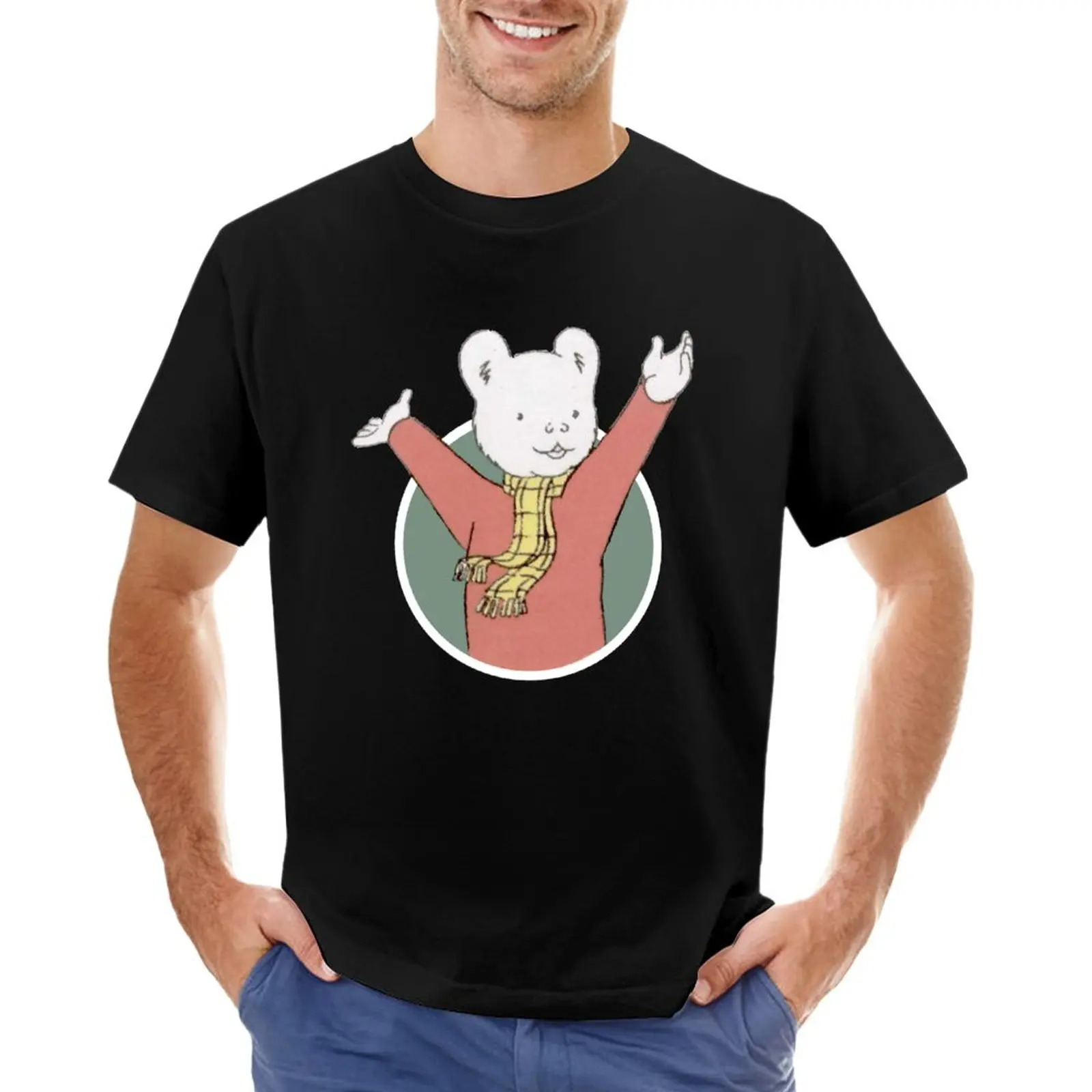 

Rupert Bear T-Shirt boys t shirts Short t-shirt Short sleeve hippie clothes clothes for men