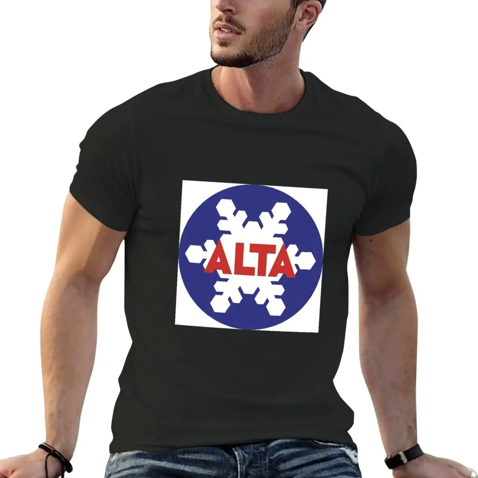 

2024 summer new men t shirt Alta Ski Resort T-Shirt new edition vintage clothes short sleeves pure cotton tops streetwear