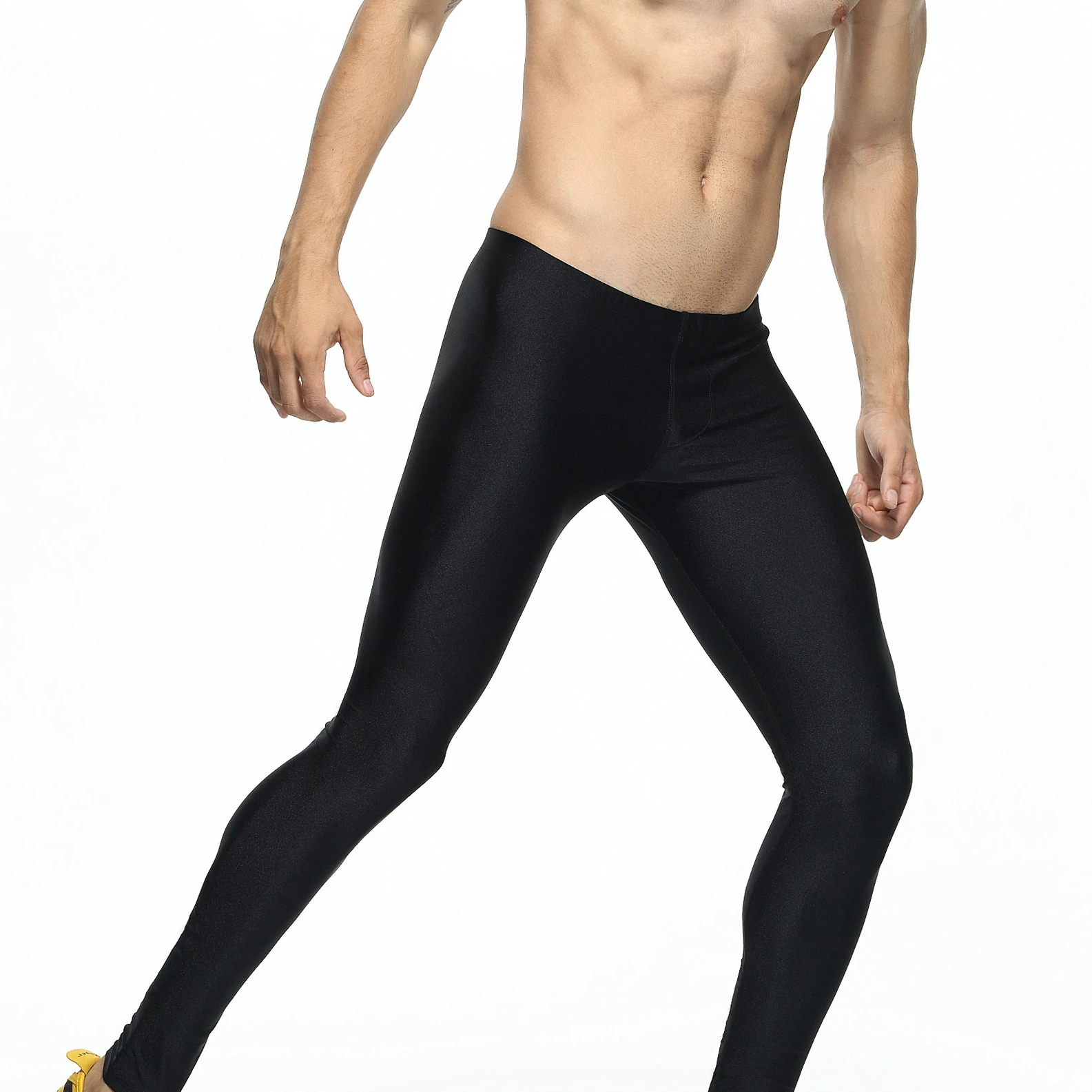 Solid Mens Leggings Running Tights Men Compression Pants Sexy Fitness Gym Basketball Tights