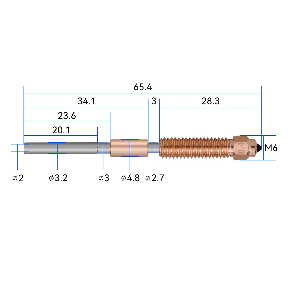 깍지 올인원 구리 티타늄 노즐, 고유량, K1 Max, Ender 3 V3 Plus, Ender 3 V3 용, K1C K1 Max 깍지, 0.4mm, 0.6mm, 0.8mm