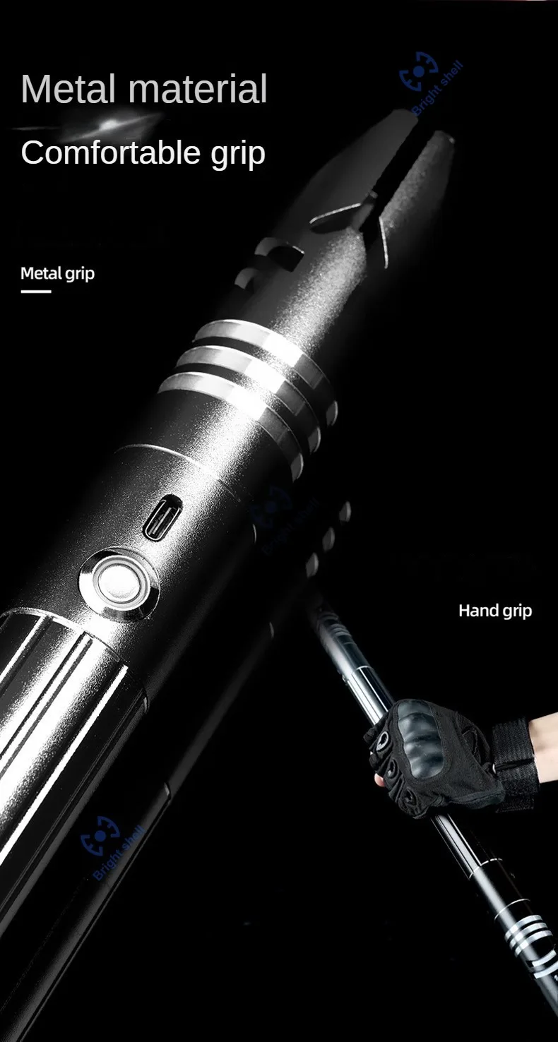 Metall-Lichtschwert Spielzeug RGB Lichtschwert 15 Farbwechsel Kinder Soundfonts Force FX FOC Blaster Spielzeug Jedi-Schwert Geschenk – Detail 2