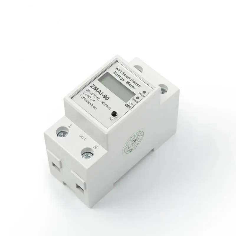 

Tuya Single Phase Din Rail Wifi Smart Energy Meter Power Consumption Meter Wattmeter Support Smartlife App Alexa Home