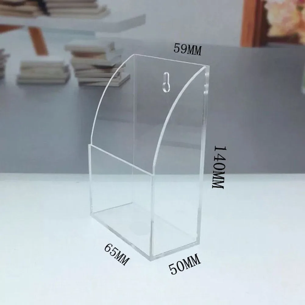 Bracket Remote Storage Box Holder Case Remote Control Storage Box TV Air Conditioner Wall Mount Acrylic Clear Brand New 4
