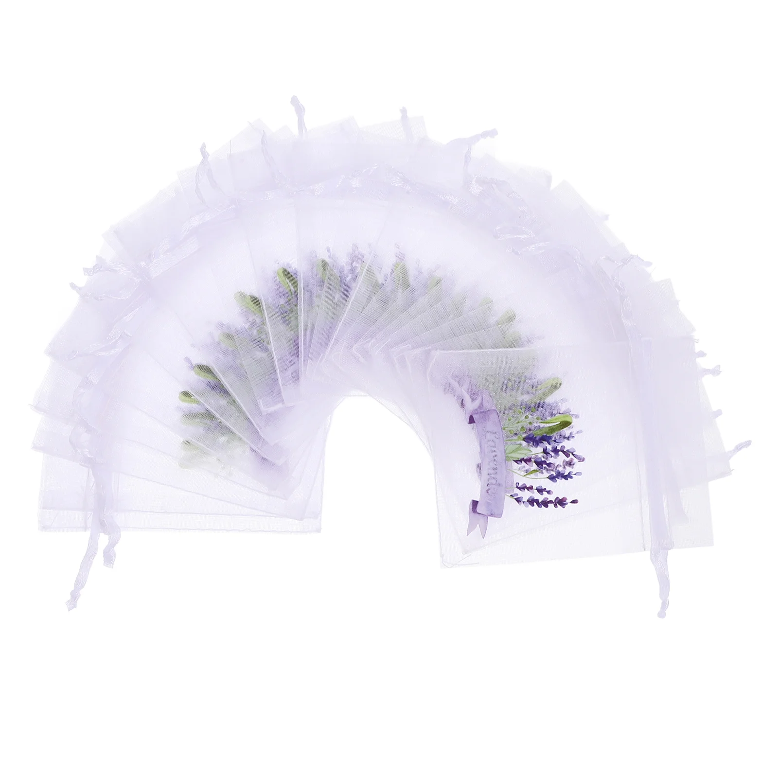 20 Pcs Empty Sachet Bag Lavender Bags for Drawstring Small Mesh Gauze Pouches Sachets