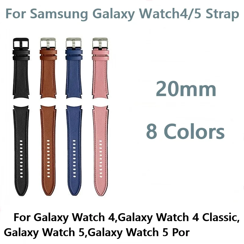 

Ремешок из натуральной кожи для Samsung Galaxy Watch 4 Huawei Watch GT3 42 мм Series 20 мм
