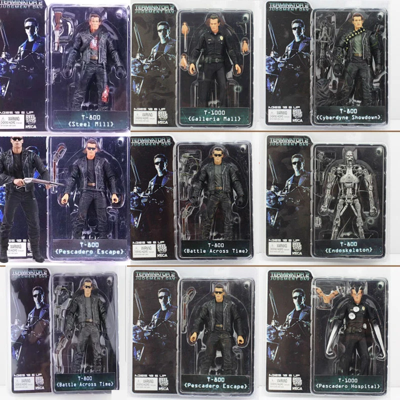 9 Styles Neca The Terminator Ration Day T-800 Endoscheletro T-1000 Macchine Per Schwarzenegger Pvc Action Figure Toys