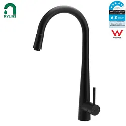 KYLINS-Robinet de cuisine en acier inoxydable, robinet d'eau d'évier de cuisine, poignée unique, robinet de centre commercial, rotation à 360 degrés