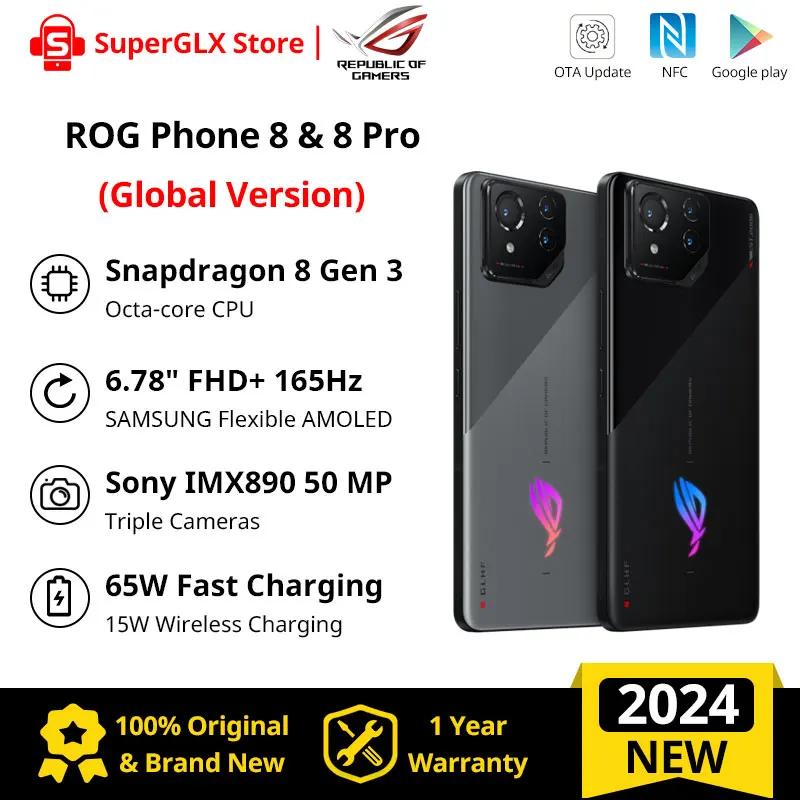 Red Magic 9 Pro+ 6.8AMOLED 50MP Snapdragon8Gen3 5500mAh USA SHIP