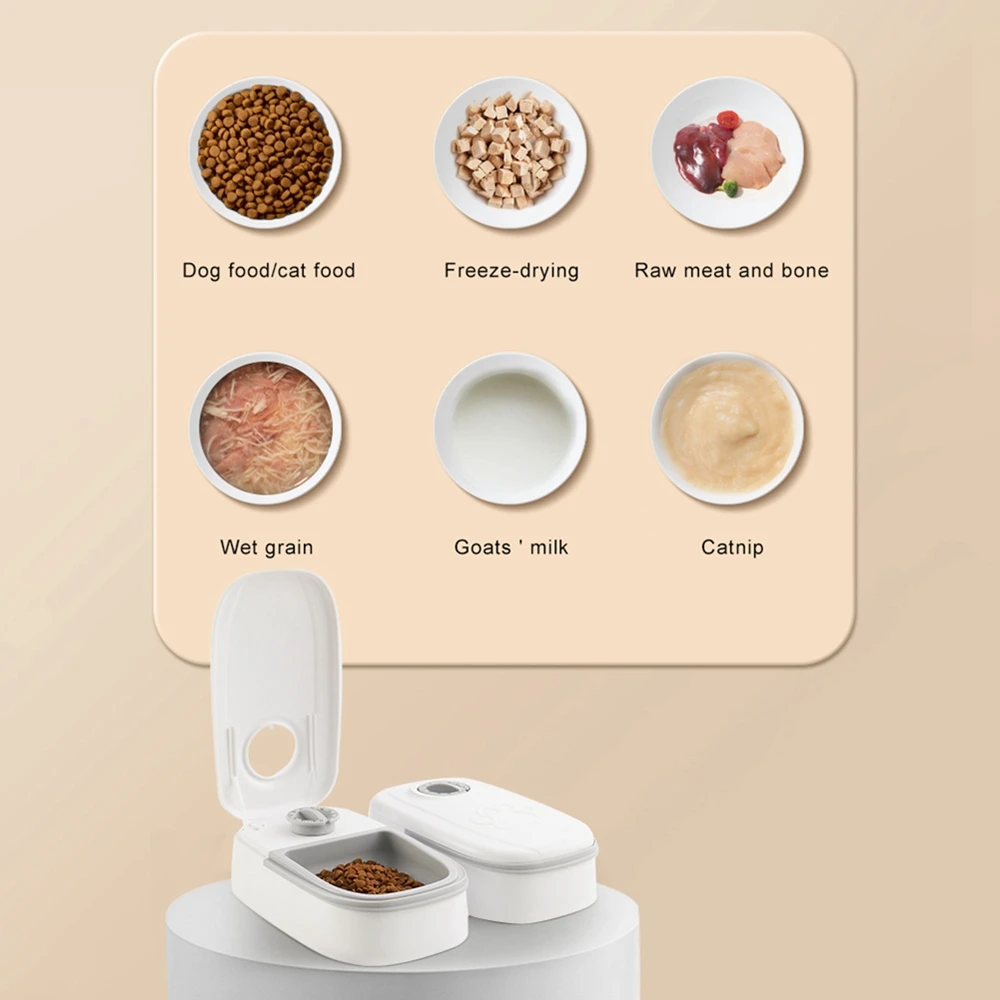 Automatic Timing Pet Feeder Large Capacity Wet Dry Food Dispenser Electric Dog Feeder Double Dish Bowl Cat Supplies images - 6