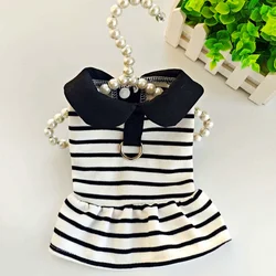 Elegant Black Lace Dog Princess Dress - Retro Summer Pet Skirt - M (Dress 2)