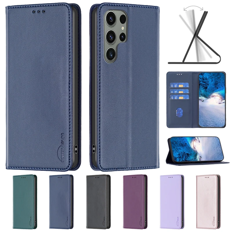 Per Samsung S23 S22 Ultra Custodia Magnetica Flip Phone Case On Per Funda Samsung Galaxy S23 S22 S21 Ultra S20 Plus Custodia S21Fe