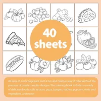 Food And Fruit Coloring Book Food & Drink Colouring Book Bold And Easy Colouring Book For Family Fun And Creative Relaxation 2