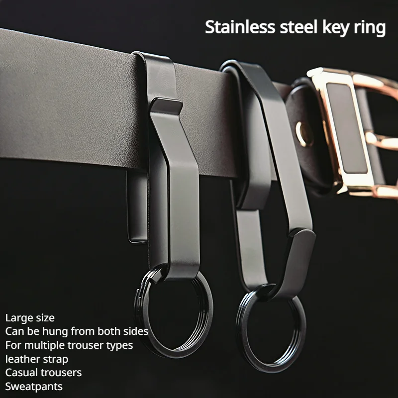 Stainless Steel Waist Hanging Car Key Buckle Key Clip Belt Buckle Outdoor Buckle Keychain