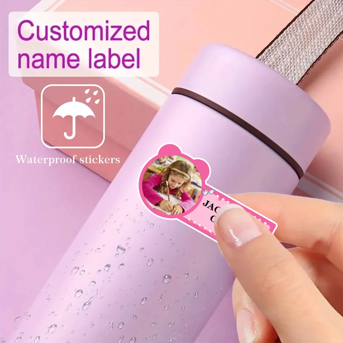 Personalized children's name stickers kindergarten school name tags waterproof stationery book sticker ZP1