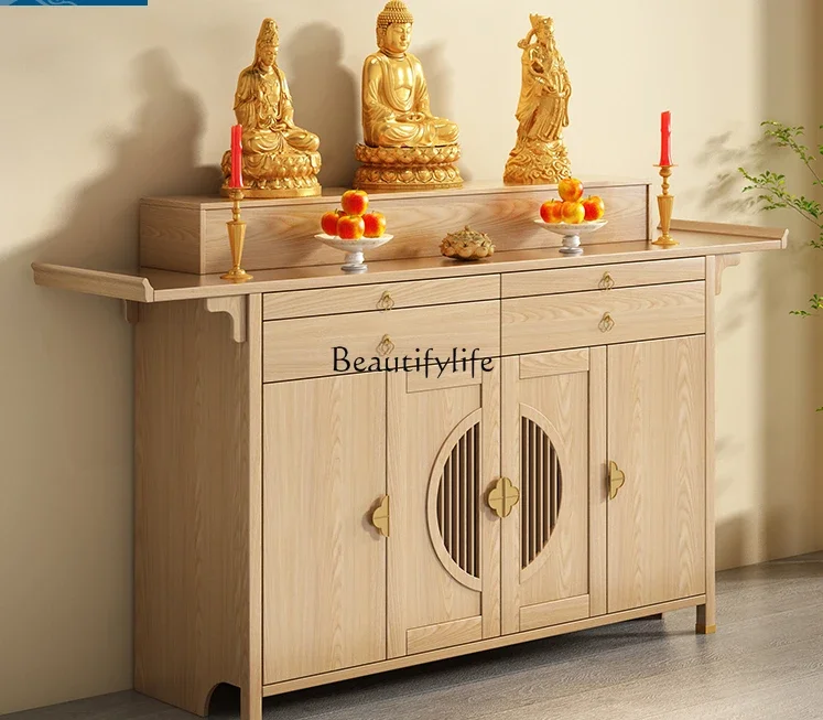 

Solid Wood Buddha Niche Altar Household Incense Desk Altar Buddha Table