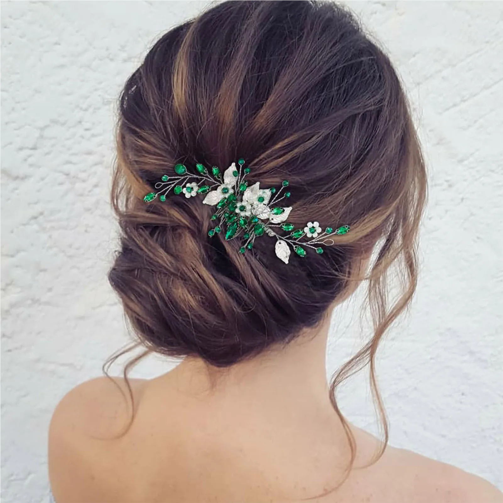 Luxury Crystal Hair Comb Hairpin For Women Bride Flower Hair Clip Pin Headpiece Bridal Wedding Accessories Jewelry Comb