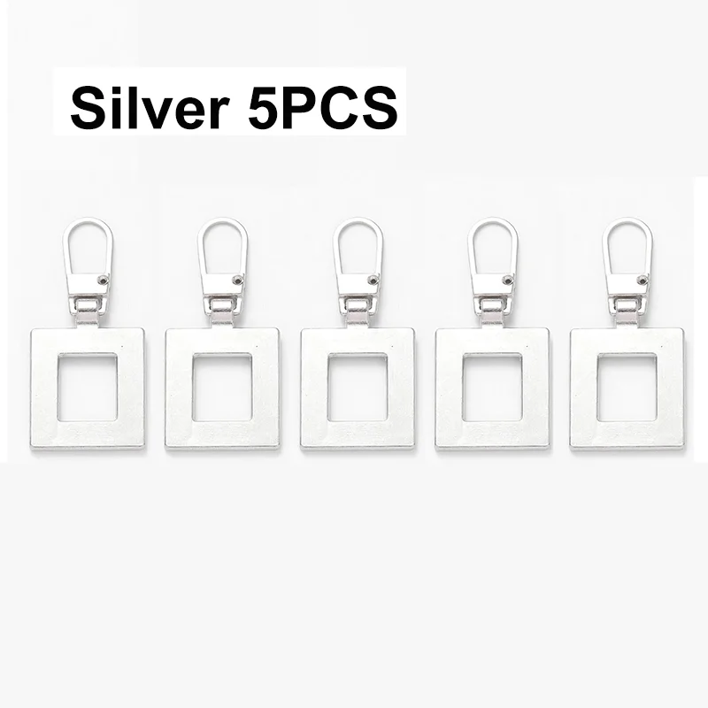 Square-Silver 5Pcs