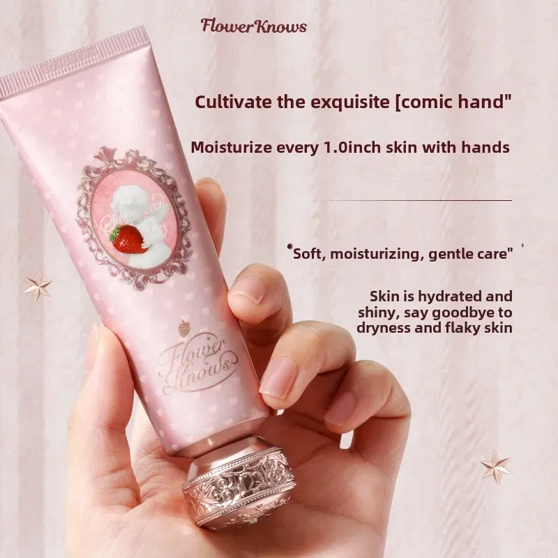 Flower Knows Strawberry Cupid Scented Hand Cream Moisturising Nourishing Skin Care Lotions For Women Whitening Cream 50ml