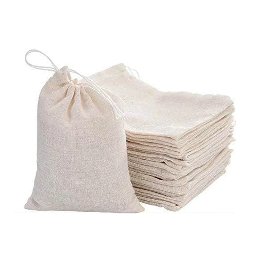 Set Da 2 Filtri Per Tè Riutilizzabili In Cotone Biologico, Con Bastoncino In Bambù - Per Tazza E Teiera
