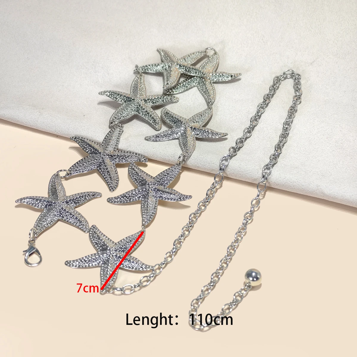 Neue Mode Silber Taille Kette Y2K Trendy Böhmischen Jeans Kleid Gürtel Sommer Strand Zubehör Vintage Verstellbare Kette Bund – Detail 5