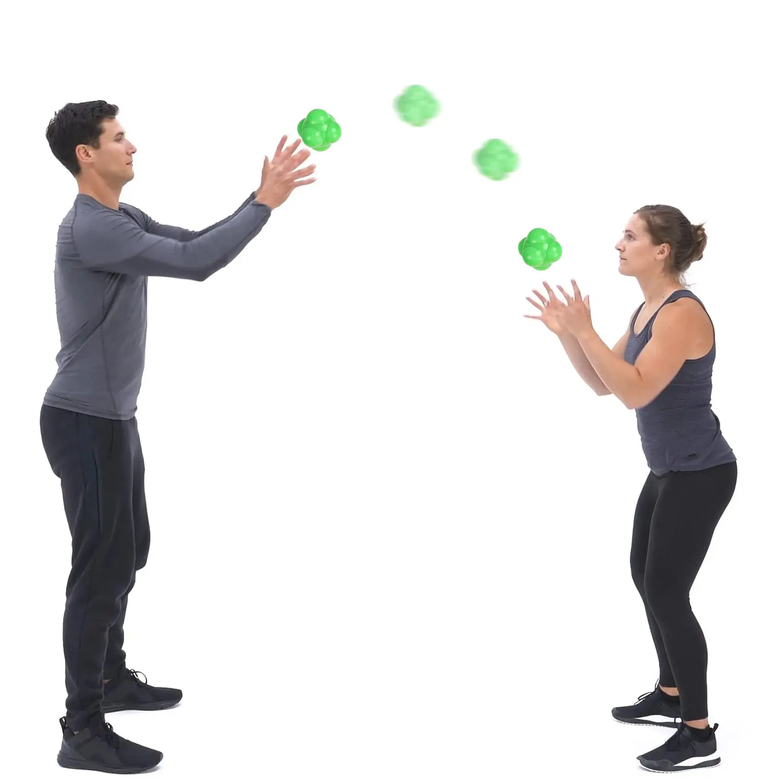 Hexagonal Reaction Ball Speed Agility Training Silicone Ball Coordination Reflex Sports Fitness Training for Child Adult