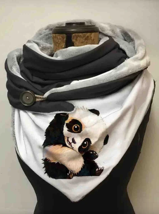 Cute Panda 3D Printed Cozy Warm for Women