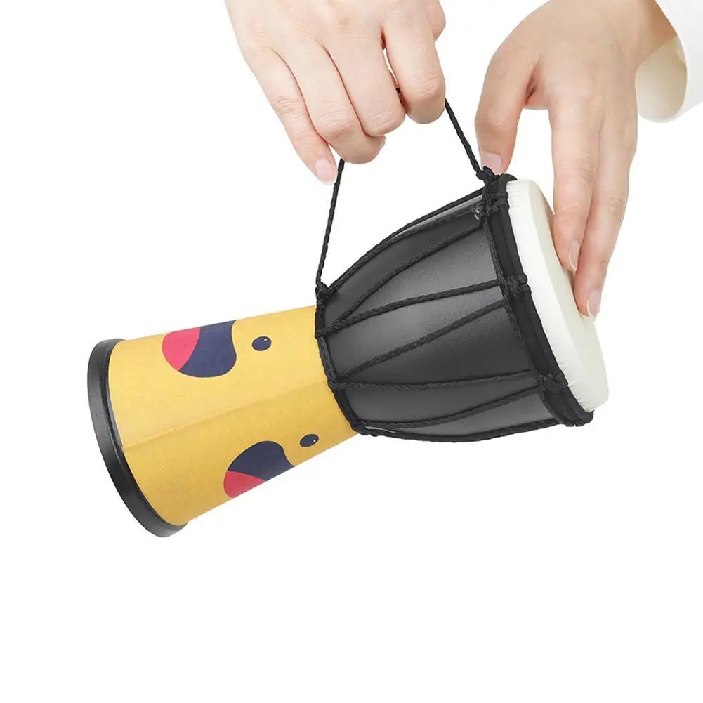 

4-дюймовый Djembe, африканская лампа для детей, начинающих играть, перкуссионный инструмент, учебные пособия