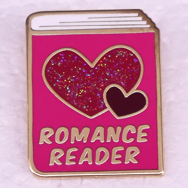 Romantic Reader S Pink Love Book Enamel Pin Cartoon Brooch Lapel Badges Jewelry Gift Funny Cute Fashion Kids Friends Women Men