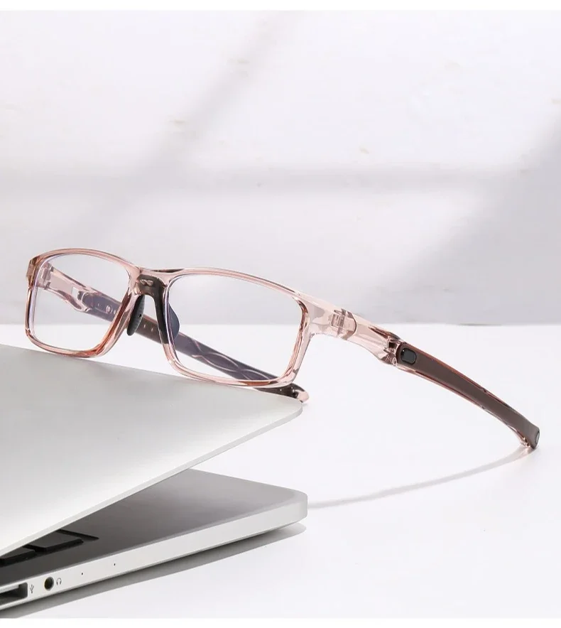 Sportliche photochrome multifokale Lesebrille, neutrale progressive Nah-Fern-Presbyopie-Anti-Blaulicht-Refraktionsbrille – Detail 10