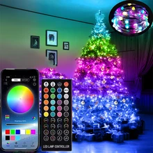 

Smart App Control Fairy Light Outdoor RGB Bluetooth String Lights USB Garland Lamps for Wedding Decoration Holiday Lighting