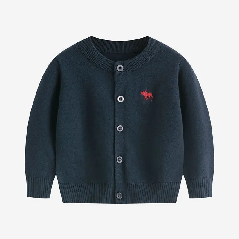 2025년 신상  남아 여아 니트 스웨터 긴 소매 버튼 O넥 가디건 면 소재 부드러운 루즈 니트웨어 키즈 점퍼 스트리트웨어