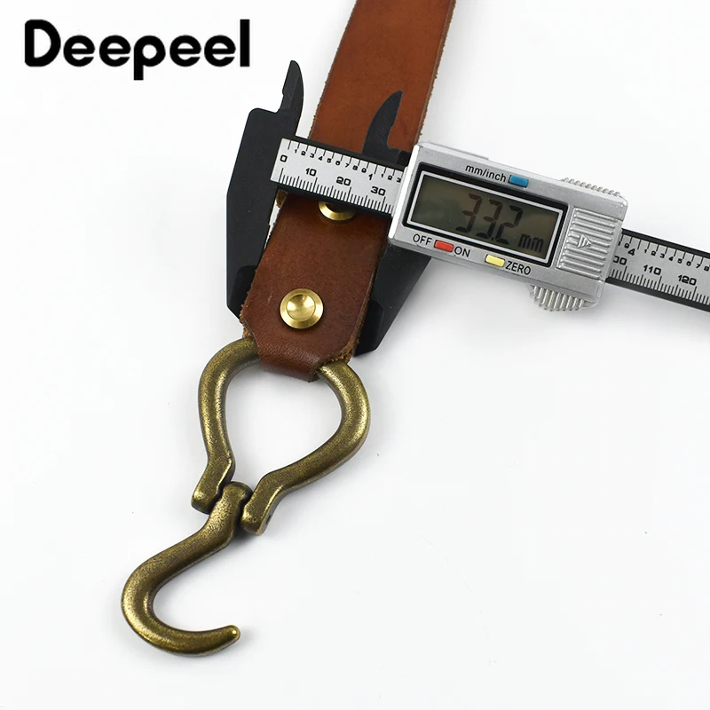 Deepeel 3.3cm Wide Genuine Leather Belt Cowhide Thickened