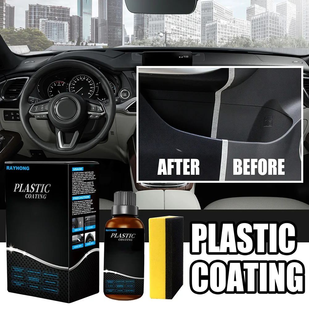 

50ml Auto Car Plastic Parts Retreading Agent Car Interior Plastic Renovated Coating Paste Maintenance Supplies Plastic Parts Wax