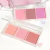 Blush Palette Natural Color Lasting Peach Cheek Tint,Face Contouring Blush Powder Non-Flying Powder Long-Lasting Cosmetic Makeup 3