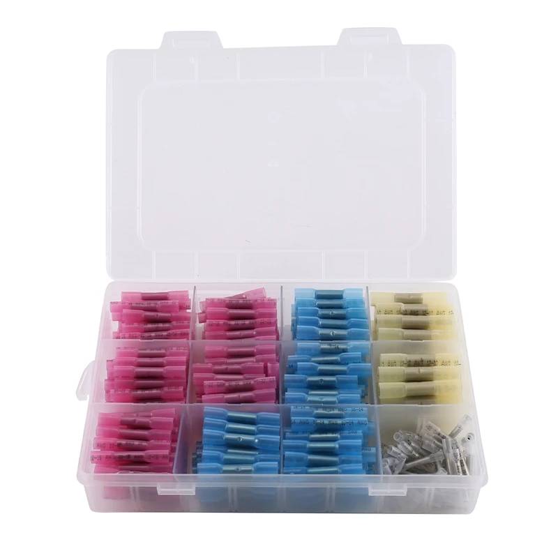 

330Pcs Waterproof Insulated Heat-Shrinkable Middle Terminal Middle Receiver Terminal