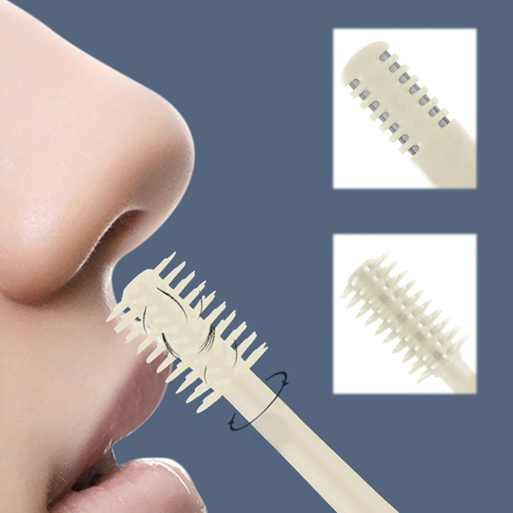 Stainless Steel Nose Hair Trimmer 360 Rotating Nostril Hair Remover
