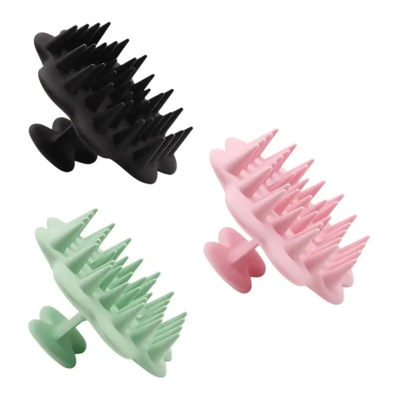 

Silicone Shampoo Brush Head Scalp Massage Comb Hair Washing Comb Body Massage Brush Bath Shower Brush Salon Hairdressing Tools