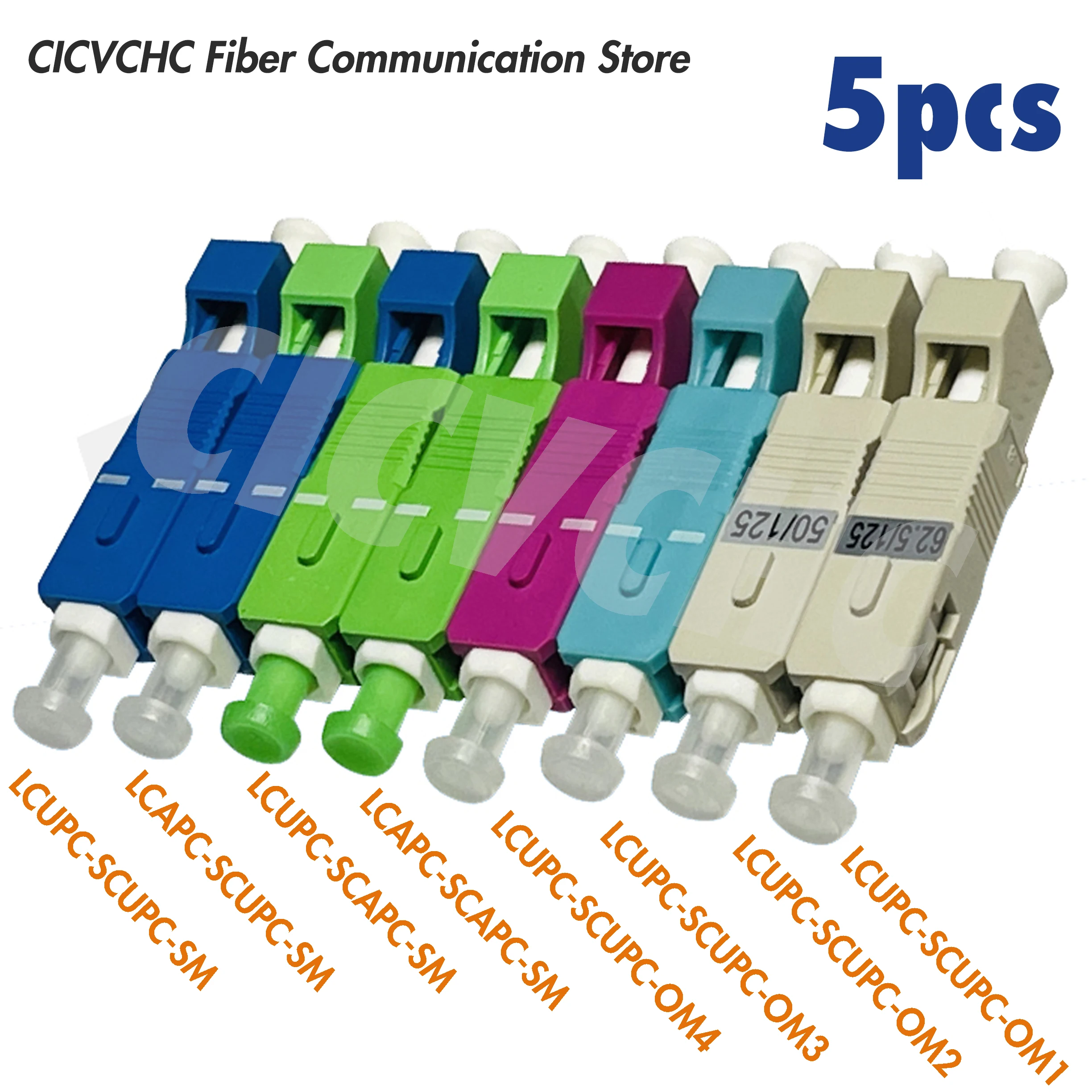 5pcs LC Female to SC Male Hybrid Fiber Optic Adapter/ Hybrid Fiber Optic Adapter