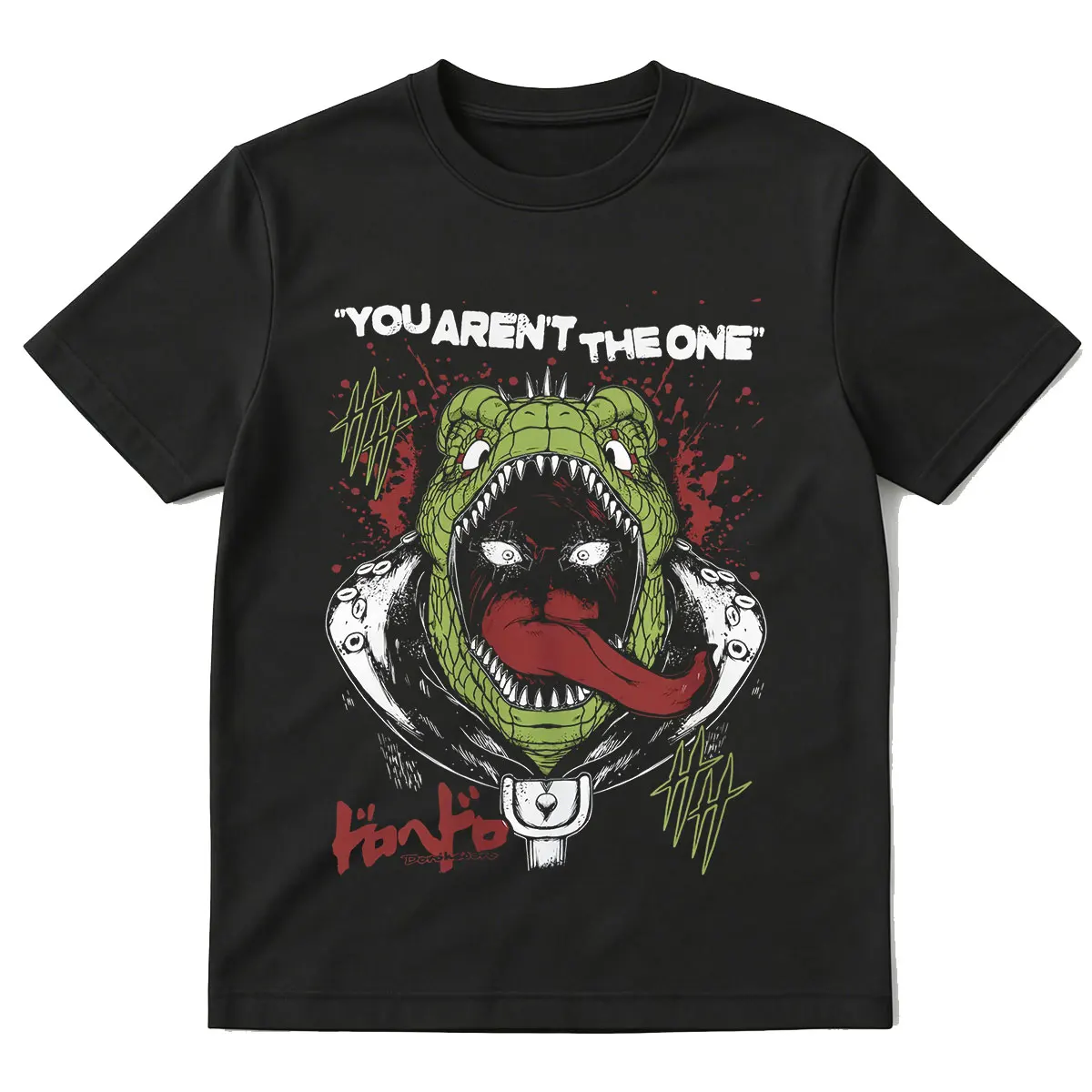 Japanisches Anime Dorohedoro Kaiman You Arent The One T-Shirt für Männer und Frauen, modisches, übergroßes, lässiges Baumwoll-T-Shirt, Streetwear