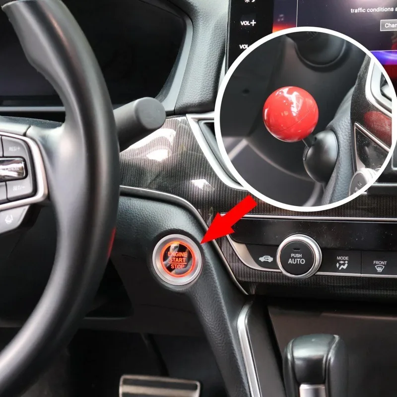 Car start button car start stop button Car Start Button Rocker Decor Ignition Start Stop Button Switch Joystick ABS Rocker car interior accessories