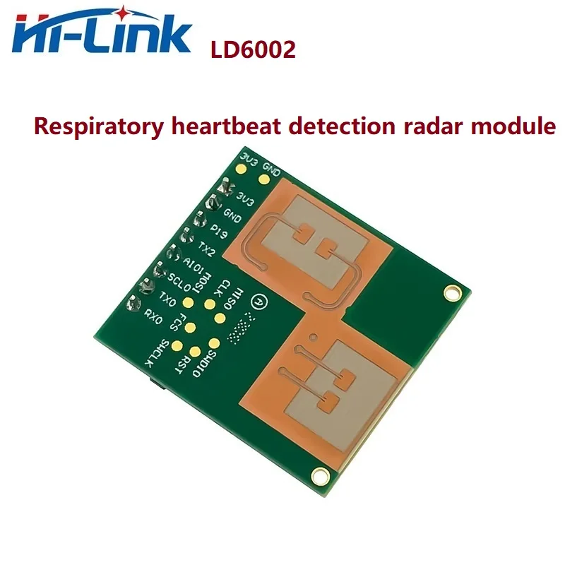 New 1MB flash Respiratory Real-time sign monitoring 2T2R PCB Human respiratory heart rate detection radar module LD6002 5