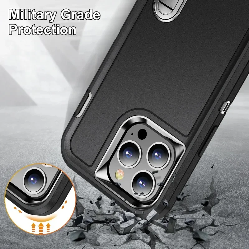 Heavy Duty 3-in-1 Shockproof Dust-Proof Phone Case Cover