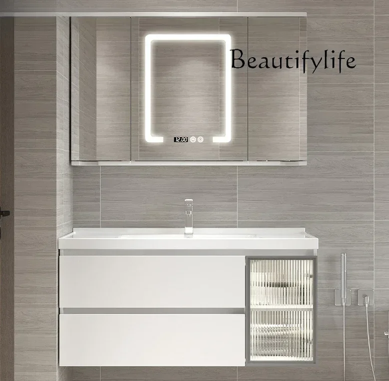combination hidden toilet washbasin cabinet Hotel solid wood bathroom cabinet