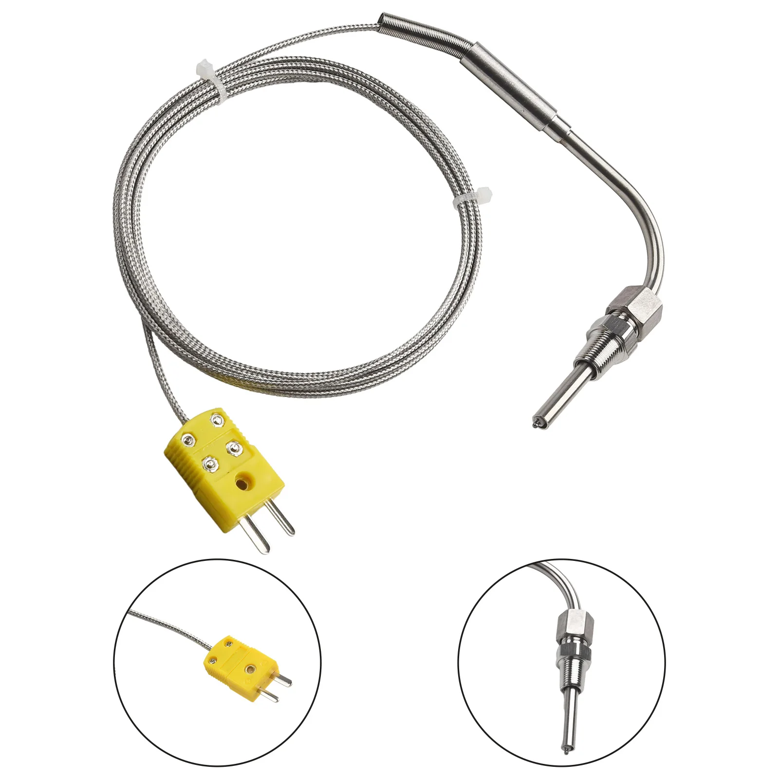 Description Picture 3 of itemEGT K Type Thermocouple Exhaust Probe High-Temperature Sensors 1/8" NPT Threads 2m Cable Adjustable Pressure Lock