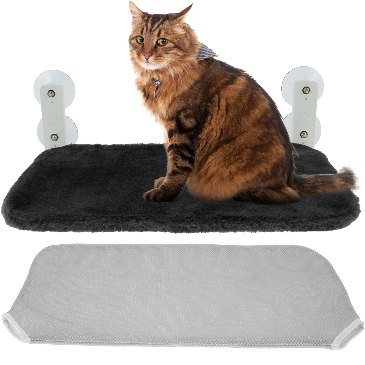 

Cat Window Perch Foldable Space Saving Cat Hammock Hanging Cat Window Hammock Seat with Suction Cups Strong Bearing Capacity Cat