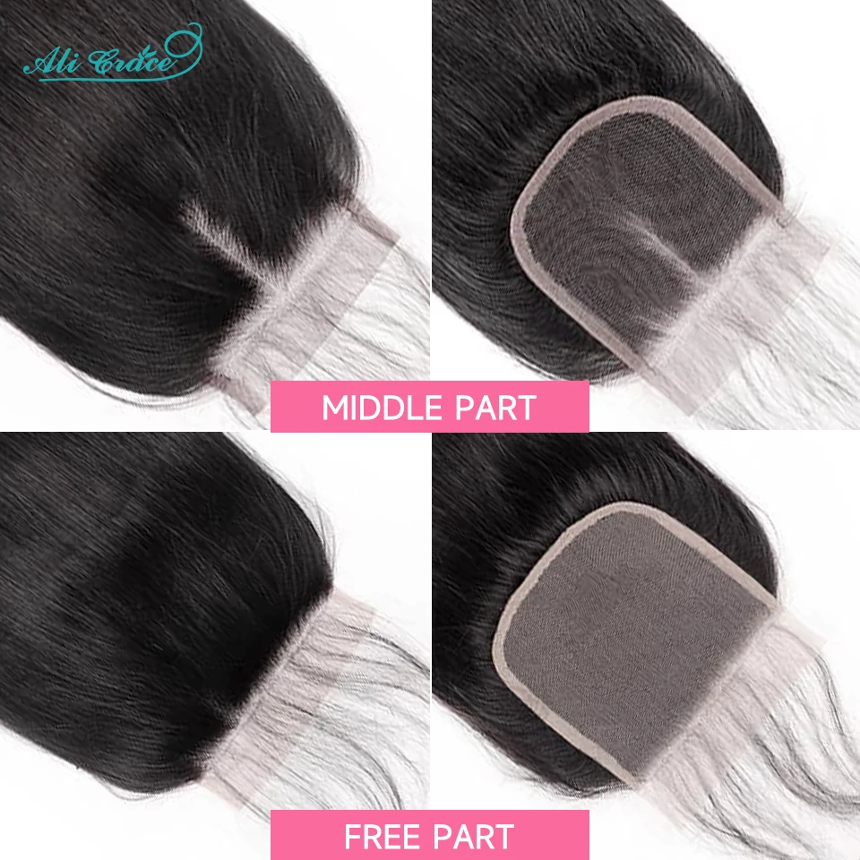 Human Hair Wigs Human Hair Lace Closure Brazilian Hair Body Wave 5x5 Lace Closure Transparent Lace Hand Tied Human Hair for Women Pre-plucked Closure