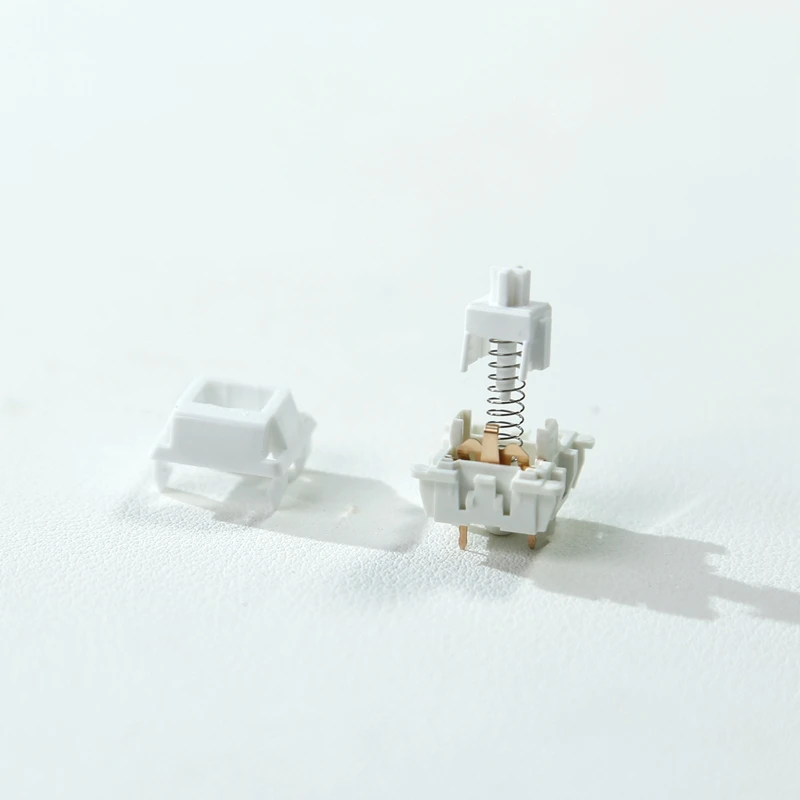 FEKER 화이트 대리석 스위치 선형 5 핀 MX 스위치, HIFI 공장 윤활, DIY 맞춤형 기계식 키보드 키트, 용수철 20mm POM 축