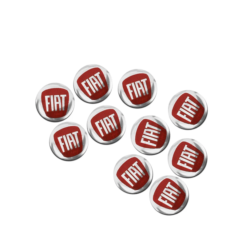 Car Remote Key Emblem Stickers 5/10Pcs Aluminum For FIAT Abarth 500 Tipo Punto Ducato Stilo Palio Bravo Pondo